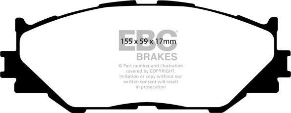 EBC Brakes DP1772 - Kit pastiglie freno, Freno a disco www.autoricambi360.it