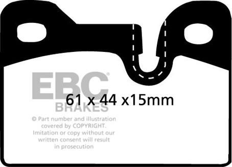 EBC Brakes DP342 - Kit pastiglie freno, Freno a disco www.autoricambi360.it