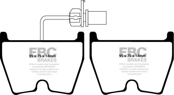 EBC Brakes DP81513RP1 - Kit pastiglie freno per elevate prestazioni www.autoricambi360.it