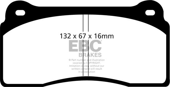 EBC Brakes DP81110RP1 - Kit pastiglie freno per elevate prestazioni www.autoricambi360.it