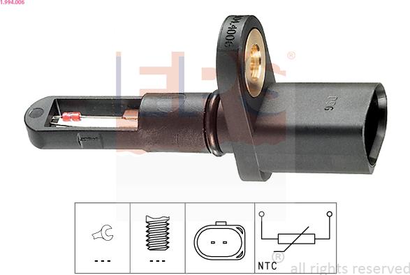 EPS 1.994.006 - Sensore, Temperatura aria aspirata www.autoricambi360.it