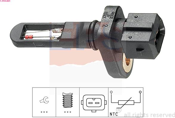 EPS 1.994.001 - Sensore, Temperatura aria aspirata www.autoricambi360.it