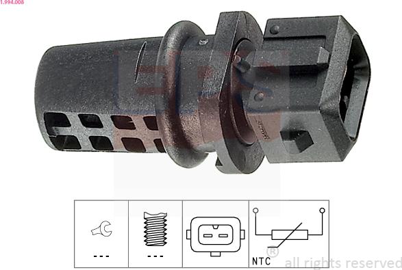 EPS 1.994.008 - Sensore, Temperatura aria aspirata www.autoricambi360.it