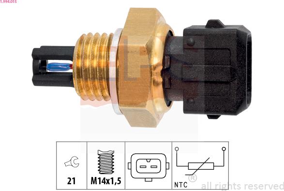 EPS 1.994.015 - Sensore, Temperatura aria aspirata www.autoricambi360.it