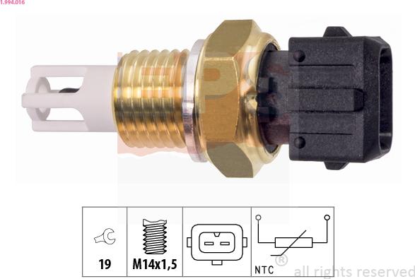 EPS 1.994.016 - Sensore, Temperatura aria aspirata www.autoricambi360.it