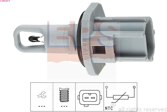 EPS 1.994.017 - Sensore, Temperatura aria aspirata www.autoricambi360.it