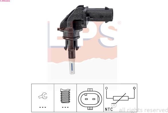 EPS 1.994.032 - Sensore, Temperatura aria aspirata www.autoricambi360.it