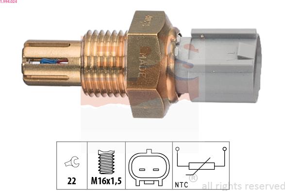 EPS 1.994.024 - Sensore, Temperatura aria aspirata www.autoricambi360.it