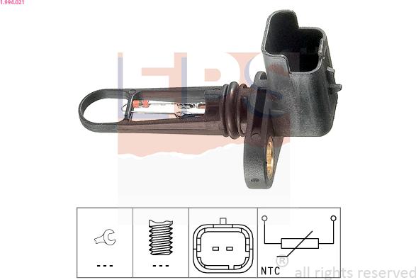EPS 1.994.021 - Sensore, Temperatura aria aspirata www.autoricambi360.it