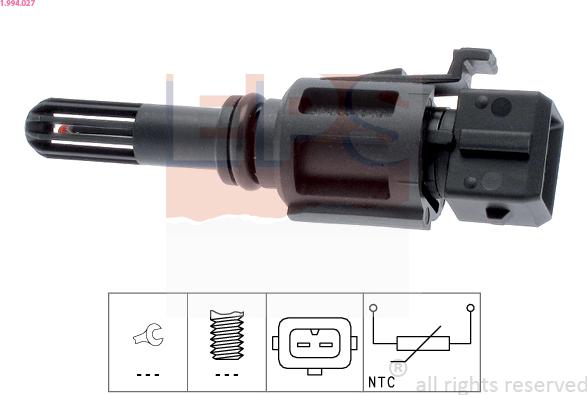 EPS 1.994.027 - Sensore, Temperatura aria aspirata www.autoricambi360.it