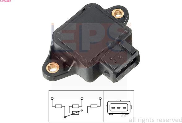 EPS 1.995.002 - Sensore, Regolazione valvola farfalla www.autoricambi360.it