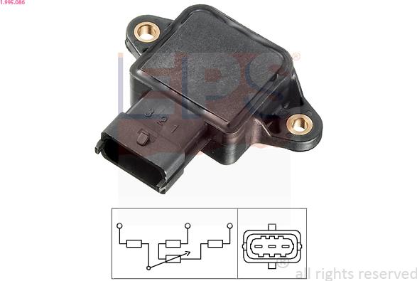 EPS 1.995.086 - Sensore, Regolazione valvola farfalla www.autoricambi360.it