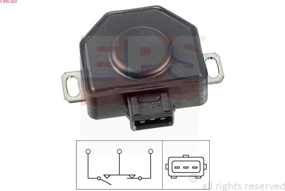 EPS 1.995.032 - Sensore, Regolazione valvola farfalla www.autoricambi360.it