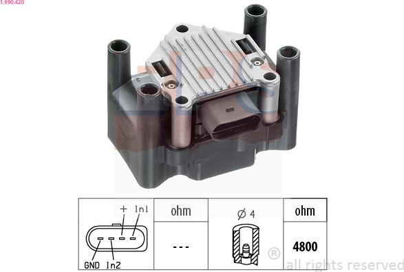 EPS 1.990.420 - Bobina d'accensione www.autoricambi360.it