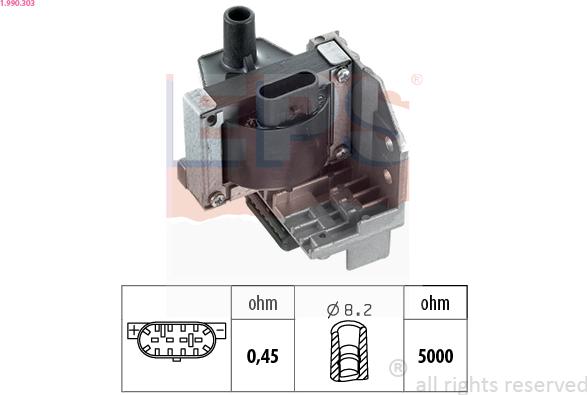 EPS 1.990.303 - Bobina d'accensione www.autoricambi360.it