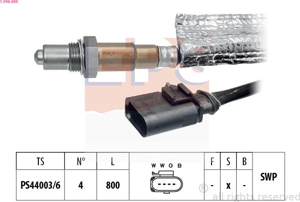 EPS 1.998.499 - Sonda lambda www.autoricambi360.it
