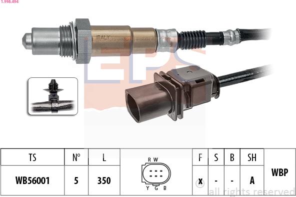 EPS 1.998.494 - Sonda lambda www.autoricambi360.it