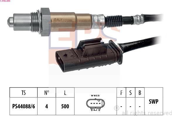 EPS 1.998.496 - Sonda lambda www.autoricambi360.it