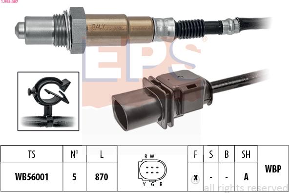 EPS 1.998.497 - Sonda lambda www.autoricambi360.it