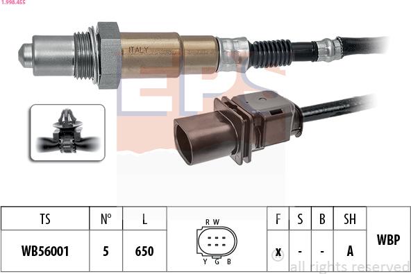 EPS 1.998.455 - Sonda lambda www.autoricambi360.it