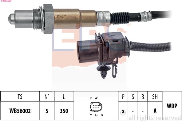 EPS 1.998.465 - Sonda lambda www.autoricambi360.it