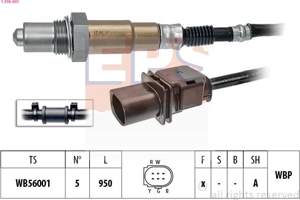EPS 1.998.460 - Sonda lambda www.autoricambi360.it