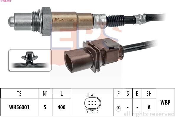 EPS 1.998.403 - Sonda lambda www.autoricambi360.it