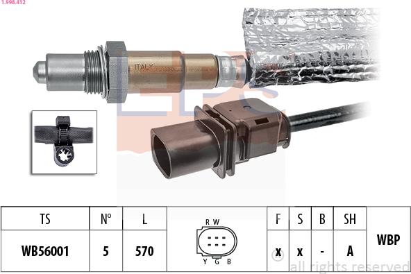 EPS 1.998.412 - Sonda lambda www.autoricambi360.it