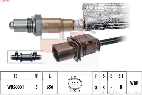 EPS 1.998.436 - Sonda lambda www.autoricambi360.it