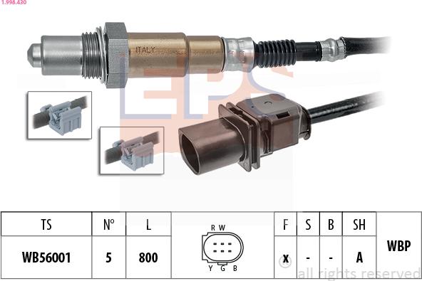 EPS 1.998.430 - Sonda lambda www.autoricambi360.it