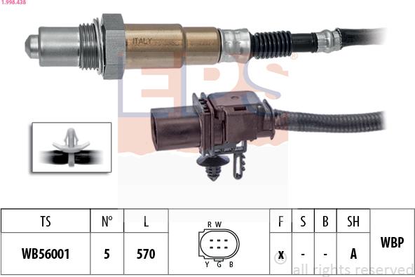EPS 1.998.438 - Sonda lambda www.autoricambi360.it