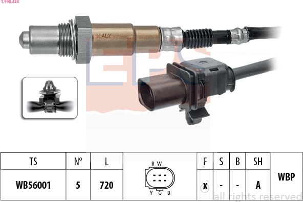 EPS 1.998.424 - Sonda lambda www.autoricambi360.it