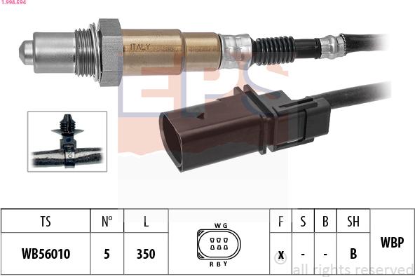 EPS 1.998.594 - Sonda lambda www.autoricambi360.it
