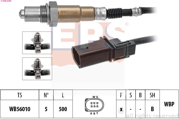 EPS 1.998.596 - Sonda lambda www.autoricambi360.it