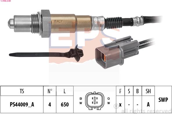EPS 1.998.549 - Sonda lambda www.autoricambi360.it