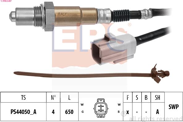 EPS 1.998.547 - Sonda lambda www.autoricambi360.it
