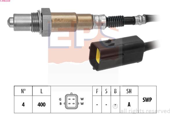 EPS 1.998.559 - Sonda lambda www.autoricambi360.it
