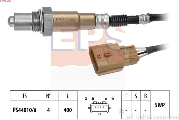 EPS 1.998.558 - Sonda lambda www.autoricambi360.it