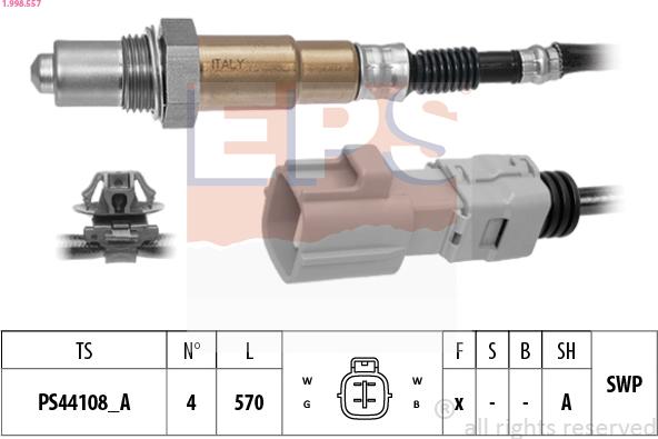 EPS 1.998.557 - Sonda lambda www.autoricambi360.it