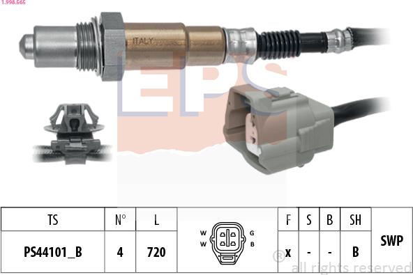 EPS 1.998.565 - Sonda lambda www.autoricambi360.it