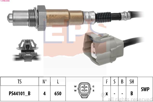 EPS 1.998.566 - Sonda lambda www.autoricambi360.it