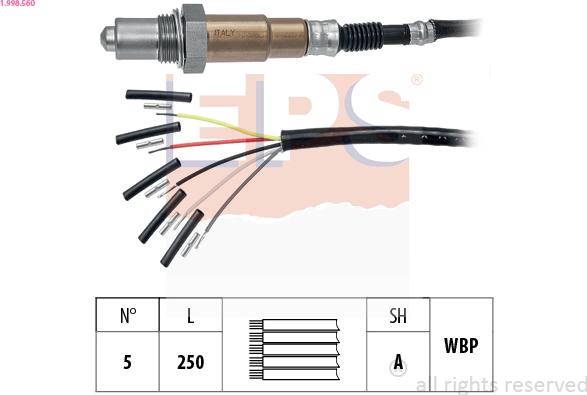 EPS 1.998.560 - Sonda lambda www.autoricambi360.it