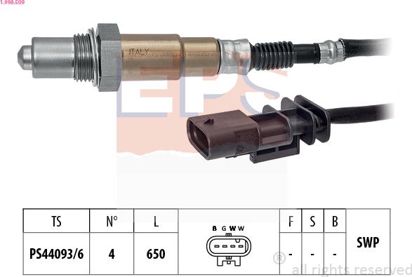 EPS 1.998.509 - Sonda lambda www.autoricambi360.it