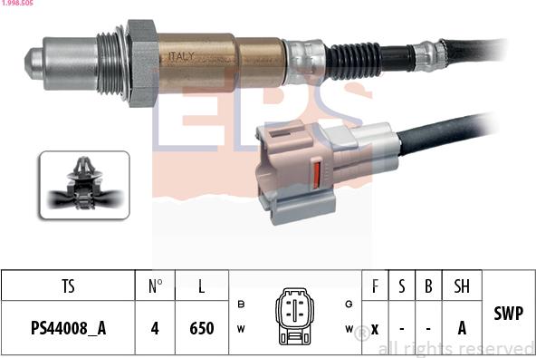 EPS 1.998.505 - Sonda lambda www.autoricambi360.it