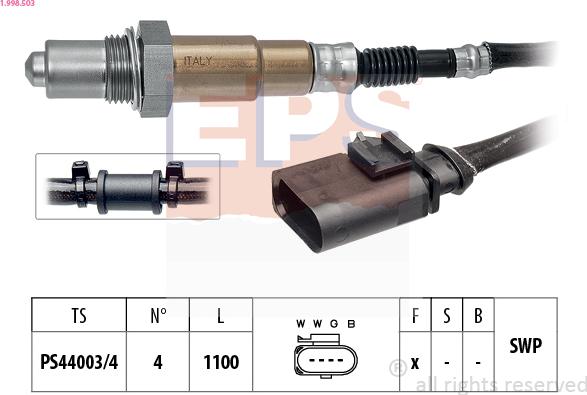 EPS 1.998.503 - Sonda lambda www.autoricambi360.it