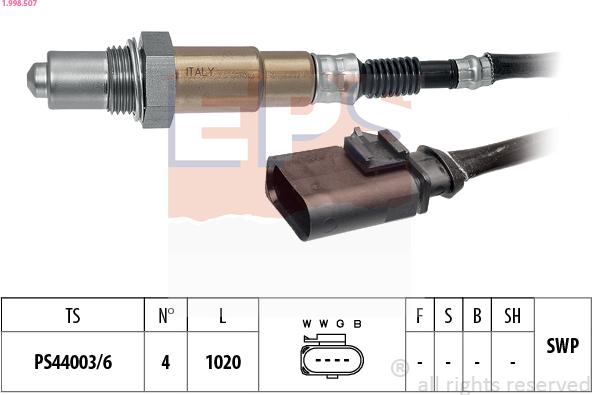 EPS 1.998.507 - Sonda lambda www.autoricambi360.it