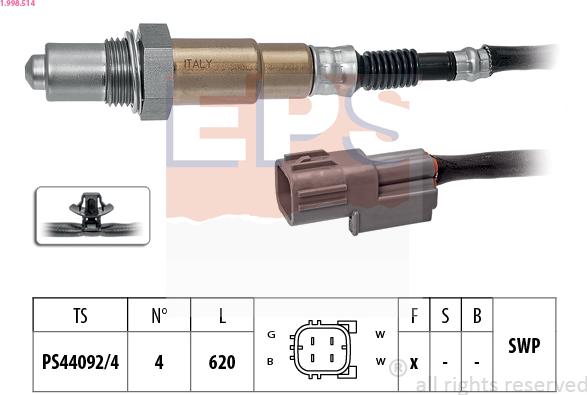 EPS 1.998.514 - Sonda lambda www.autoricambi360.it