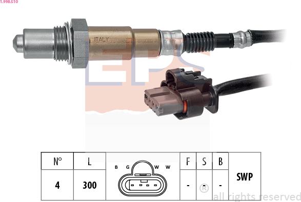 EPS 1.998.510 - Sonda lambda www.autoricambi360.it