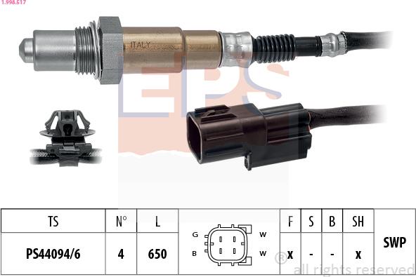 EPS 1.998.517 - Sonda lambda www.autoricambi360.it