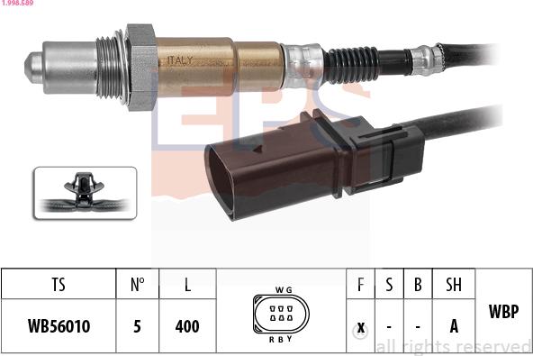 EPS 1.998.589 - Sonda lambda www.autoricambi360.it